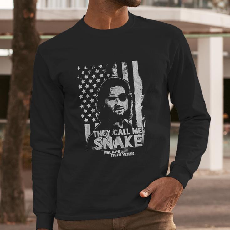 Escape From New York Snake Flag Men Long Sleeve Tshirt