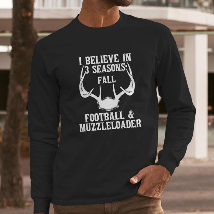 Fall Football Muzzleloader Deer Hunting Season Rifle Dad Men Long Sleeve Tshirt