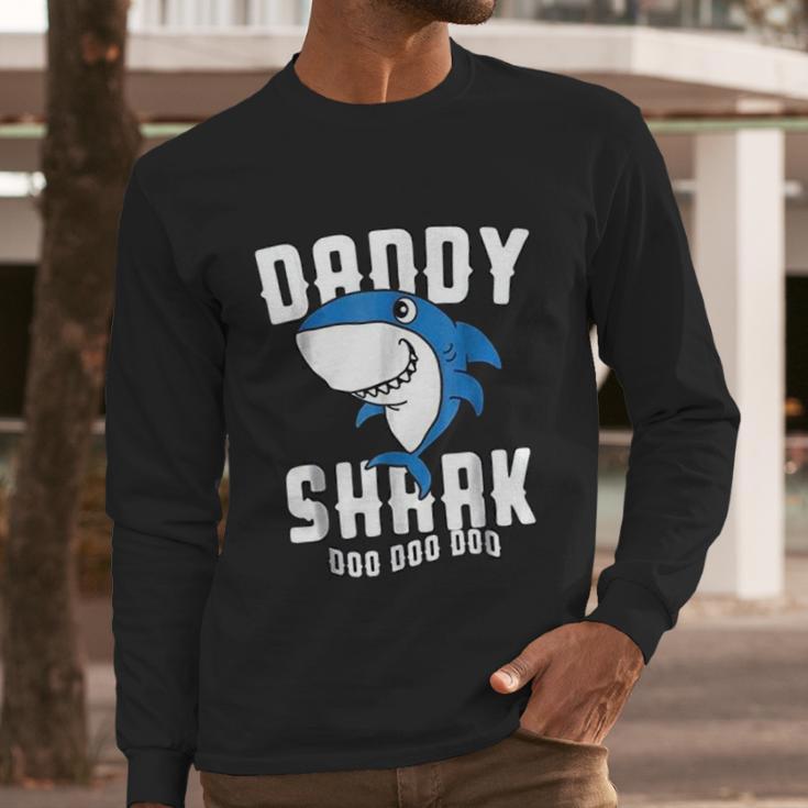 Funny Daddy Shark Doo Dad Birthday Gifts Men Long Sleeve Tshirt