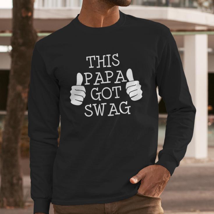 Funny Fathers Day 2018 This Papa Got Swag Men Long Sleeve Tshirt