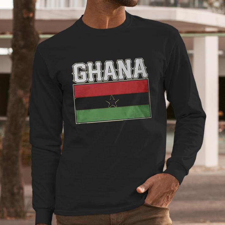 Ghanaian Flag Love Home Men Long Sleeve Tshirt