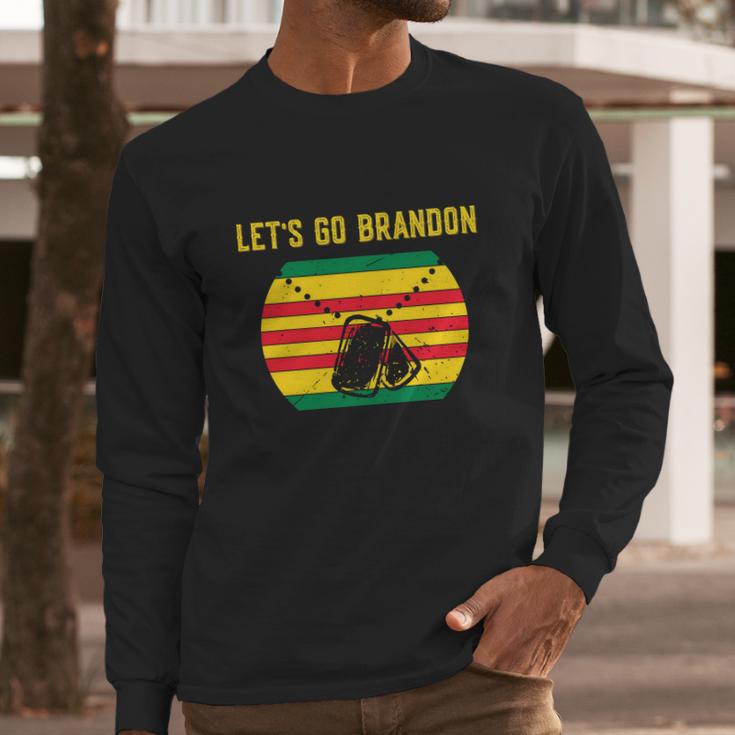 Lets Go Brandon Funny Conservative Anti Biden Vietnam Veteran Graphic Design Printed Casual Daily Basic Men Long Sleeve Tshirt