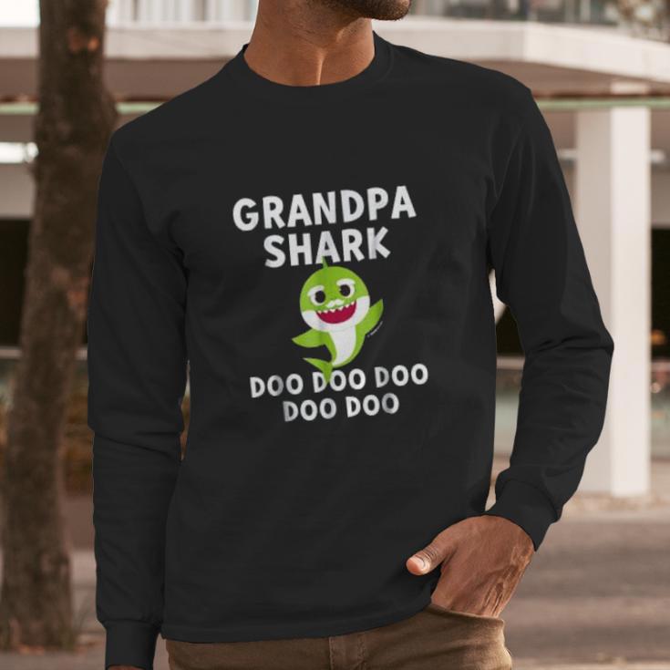 Grandpa Shark Doo Doo Doo Baby Shark Men Long Sleeve Tshirt