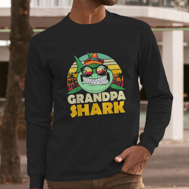 Grandpa Shark Grandpa Gifts From Grandchildren Fathers Day Men Long Sleeve Tshirt