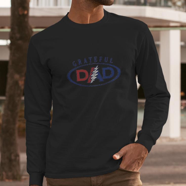 Grateful Dead Mens Grateful Dad Men Long Sleeve Tshirt