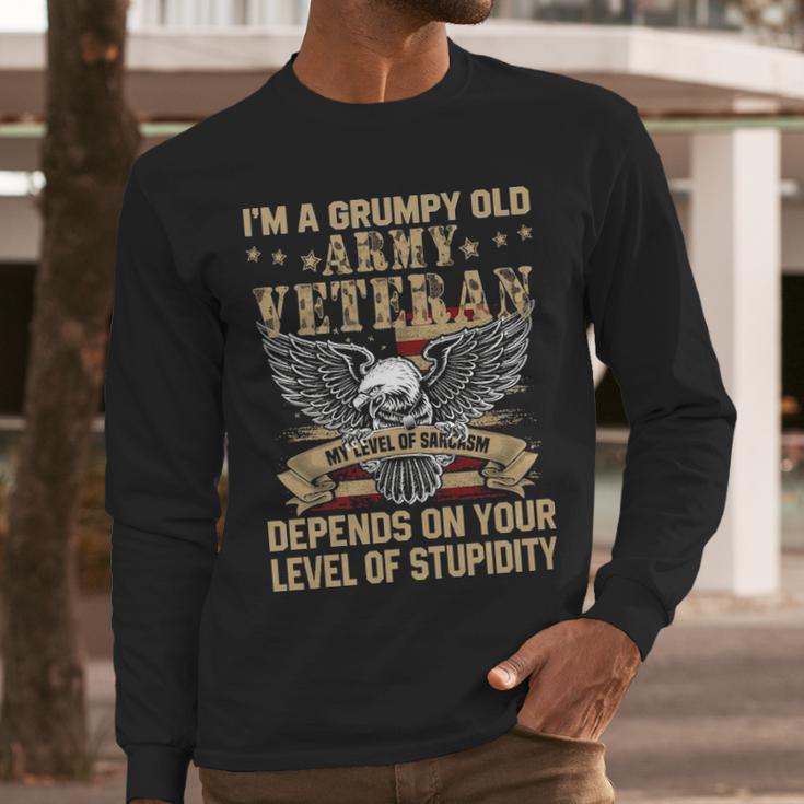 Im A Groumpy Old Army Veteran Men Long Sleeve Tshirt