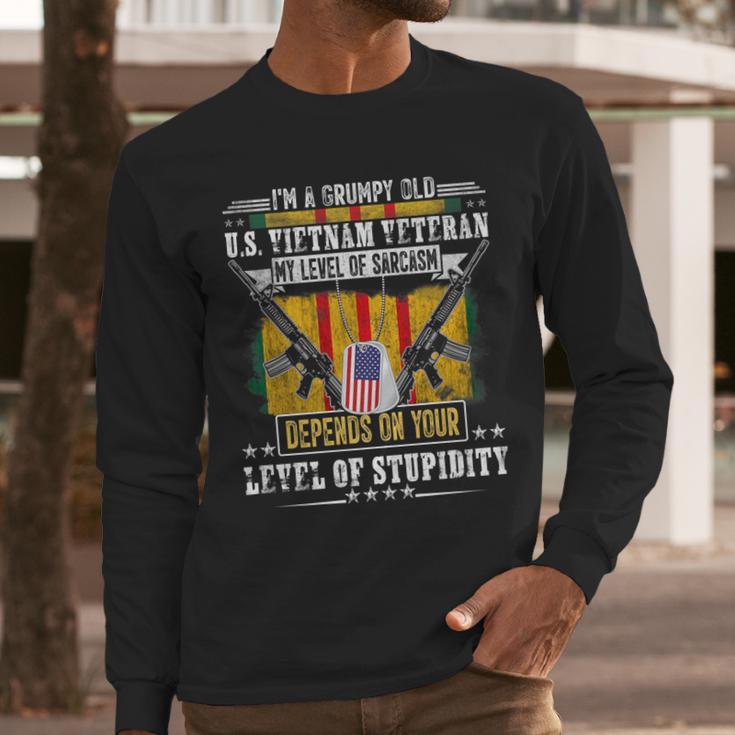 Grumpy Old Vietnam Veteran| Us Veterans Day Men Long Sleeve Tshirt