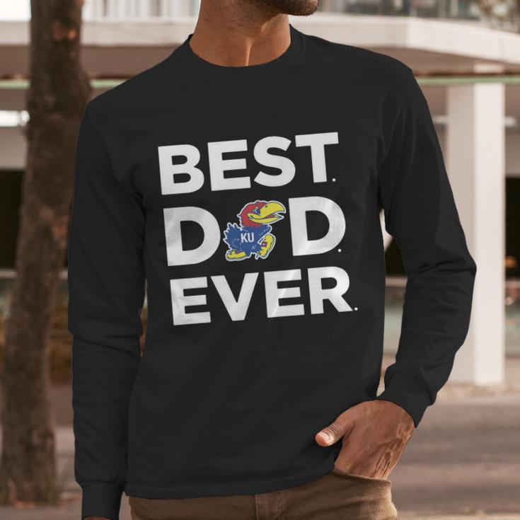 Kansas Jayhawks_Best Dad Ever Men Long Sleeve Tshirt