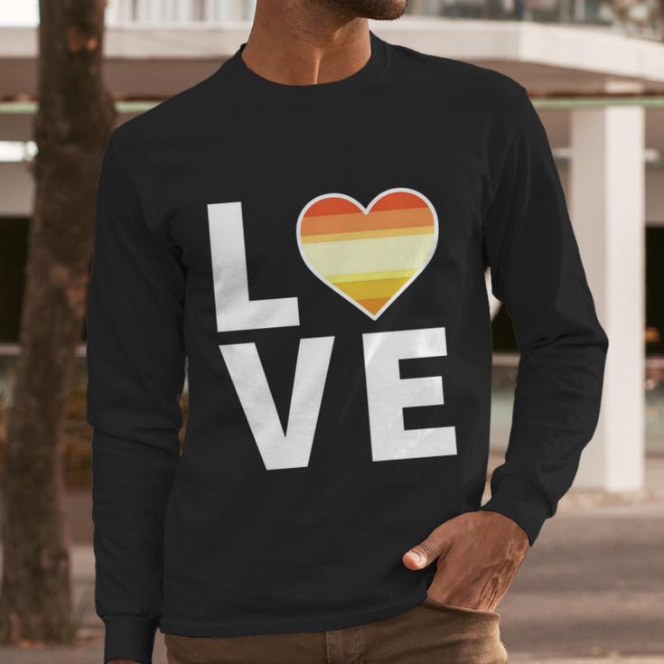 Lgbtq Butch Lesbian Flag Heart Gift Lgbtqia Love Butch Lesbian Gift Graphic Design Printed Casual Daily Basic Men Long Sleeve Tshirt