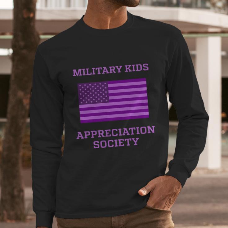 Military Kids Appreciation Society Veteran Of Us Army American Flag Graphic Design Printed Casual Daily Basic Men Long Sleeve Tshirt