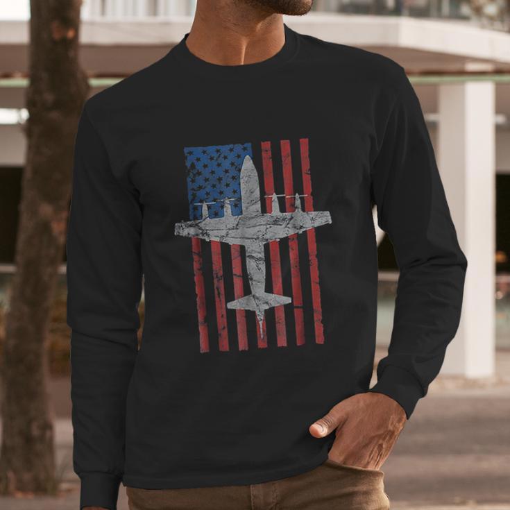 P3 Orion Color Vintage Flag Men Long Sleeve Tshirt