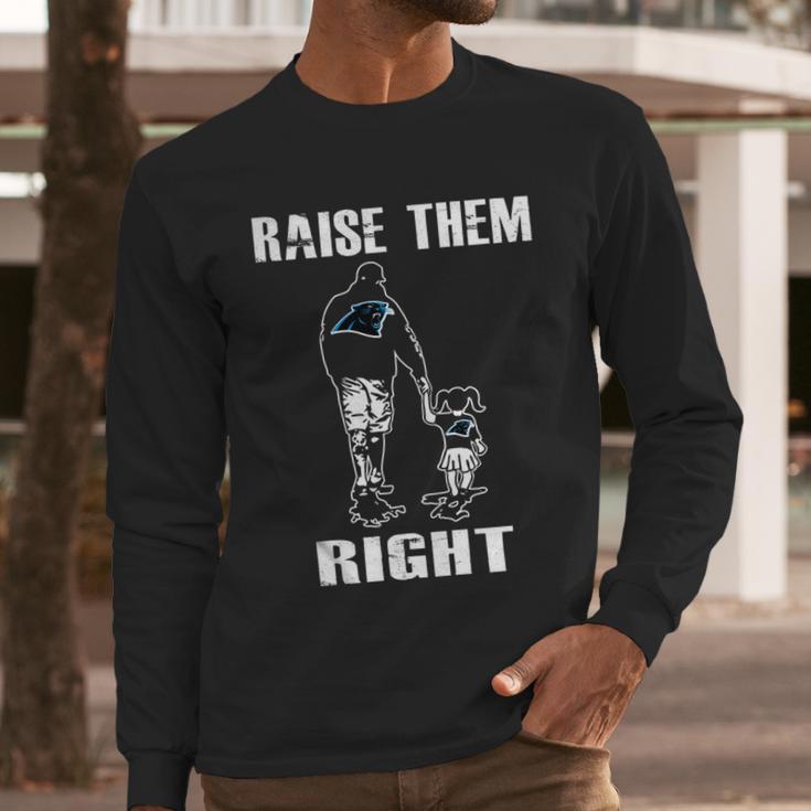 Panthers Dad And Daughter Raise Them Right Men Long Sleeve Tshirt