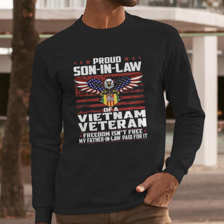 Proud Son In Law Of A Vietnam Veteran Patriotic Gift Men Long Sleeve Tshirt