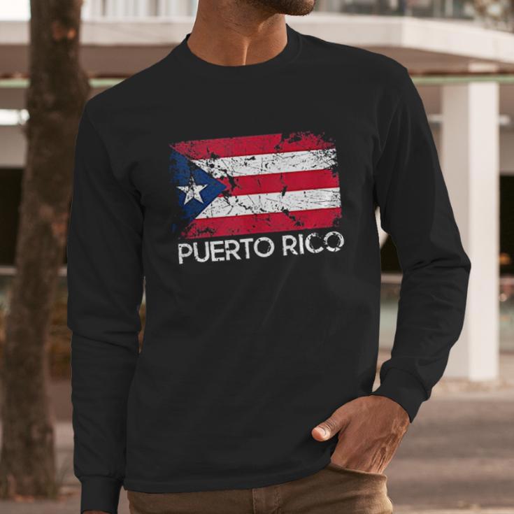 Puerto Rican Flag Design | Vintage Made In Puerto Rico Gift Men Long Sleeve Tshirt