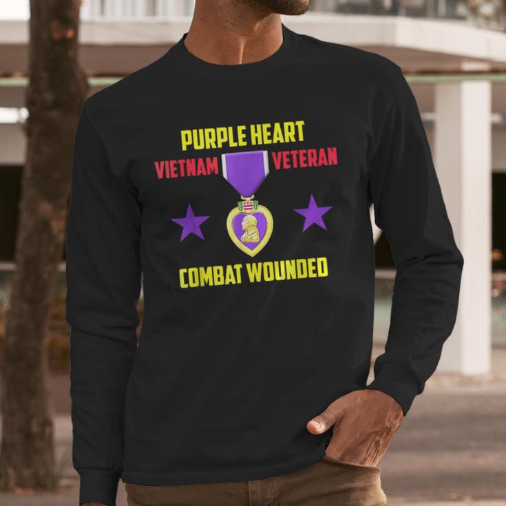 Purple Heart Vietnam Veteran Men Long Sleeve Tshirt