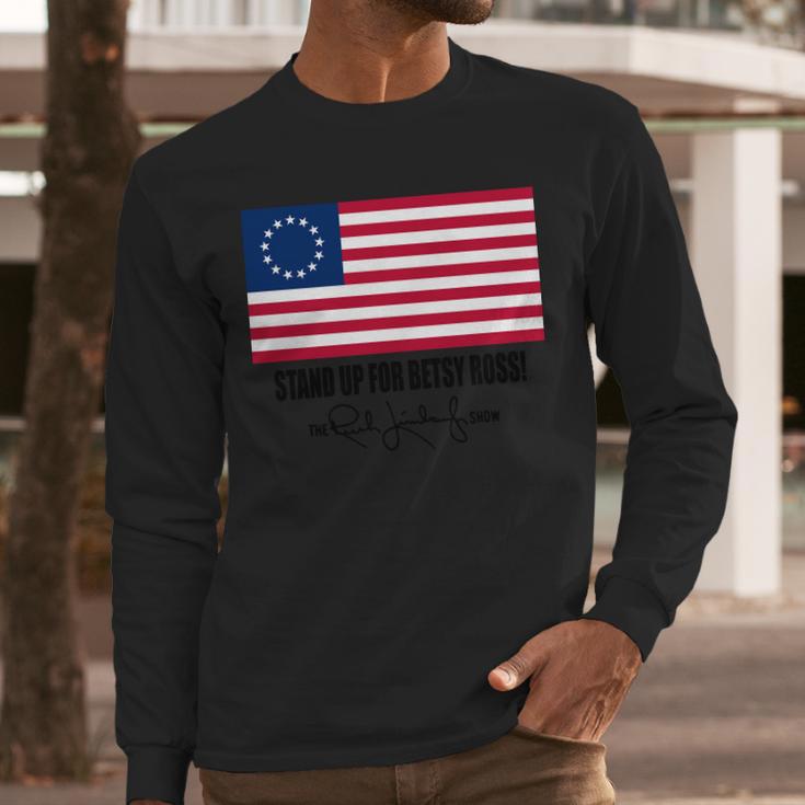 Rush Limbaugh Betsy Ross Flag Men Long Sleeve Tshirt