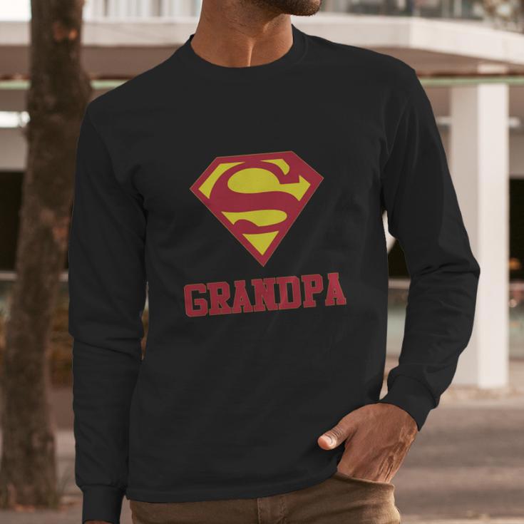 Super Grandpa Shirt Men Long Sleeve Tshirt