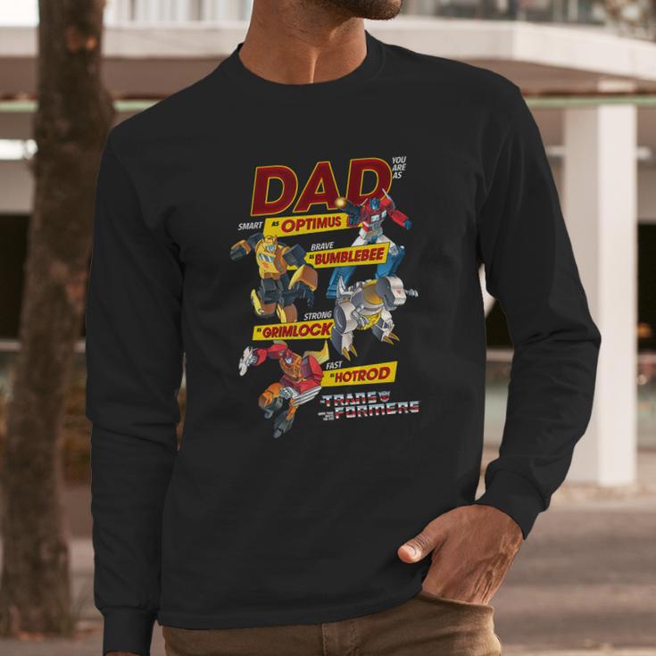 Transformers Dad You Are Smart Brave Strong Fast T-Shirt Men Long Sleeve Tshirt