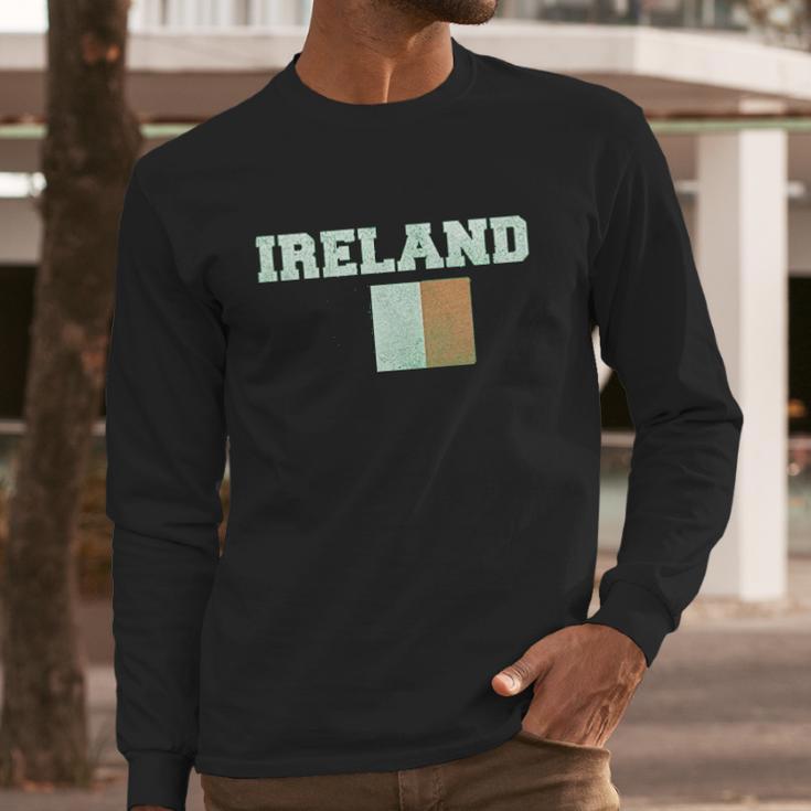 Trunk Candy Distressed St Patricks Day Ireland Flag Men Long Sleeve Tshirt