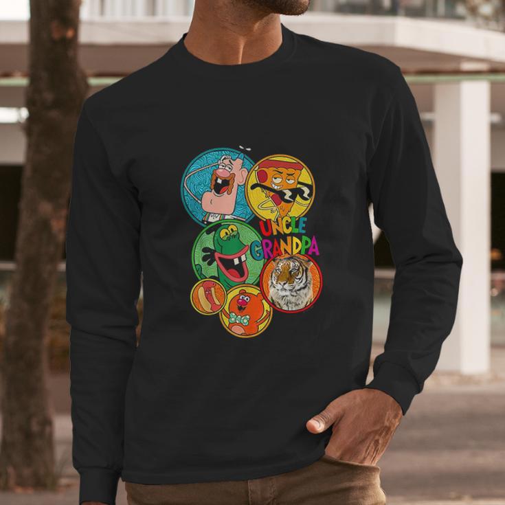 Uncle Grandpa Group Shot Circles Men Long Sleeve Tshirt