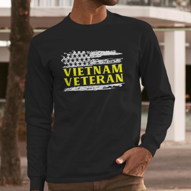 Usa Pride Patriotic Soldier Gift Vietnam Veteran Men Long Sleeve Tshirt