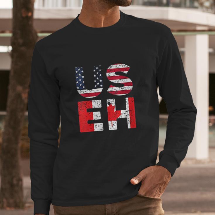 Usa Pride Us Flag Day Useh Canadian Canada Men Long Sleeve Tshirt