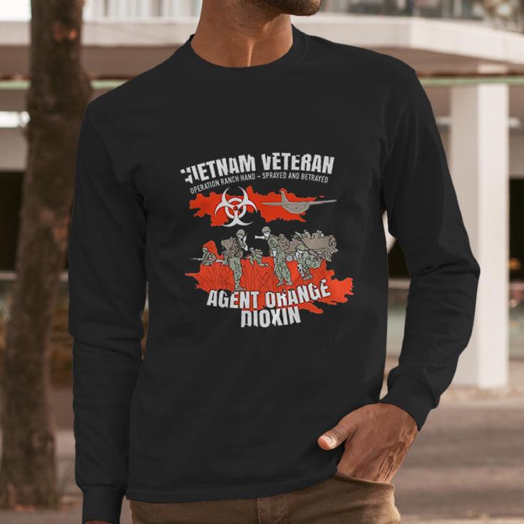 Vietnam Veteran Agent Orange Men Long Sleeve Tshirt