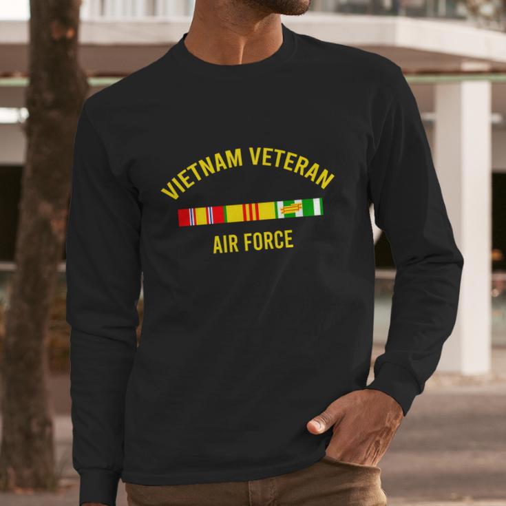 Vietnam Veteran Airforce Award Ribbon Bar Cool Soldier Gift Pullover Hoodie Men Long Sleeve Tshirt