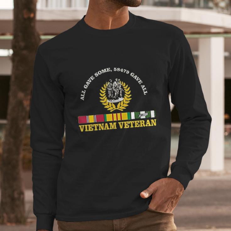 Vietnam Veteran All Gave Some 58479 Gave All Men Long Sleeve Tshirt