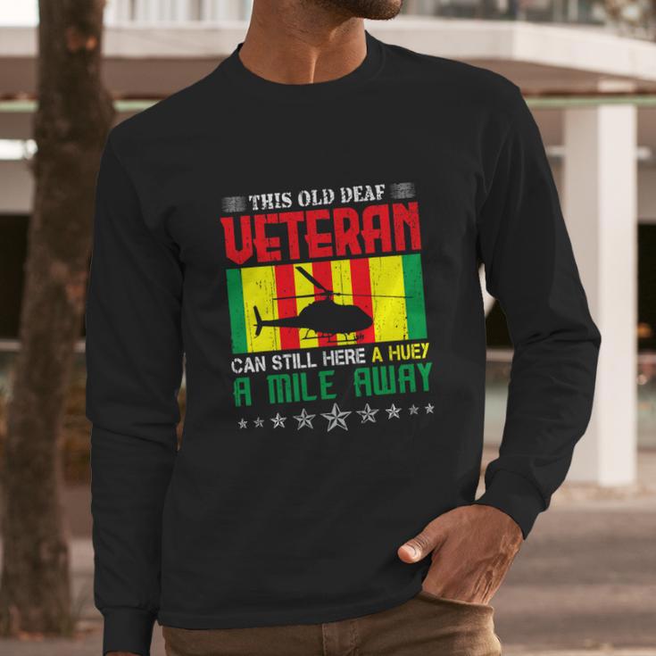 Vietnam Veteran Uh1 Huey Helicopter Graphic Design Printed Casual Daily Basic Men Long Sleeve Tshirt