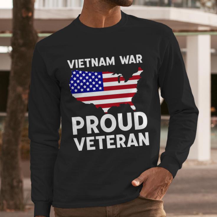 Vietnam War Proud Veteran Graphic Design Printed Casual Daily Basic Men Long Sleeve Tshirt