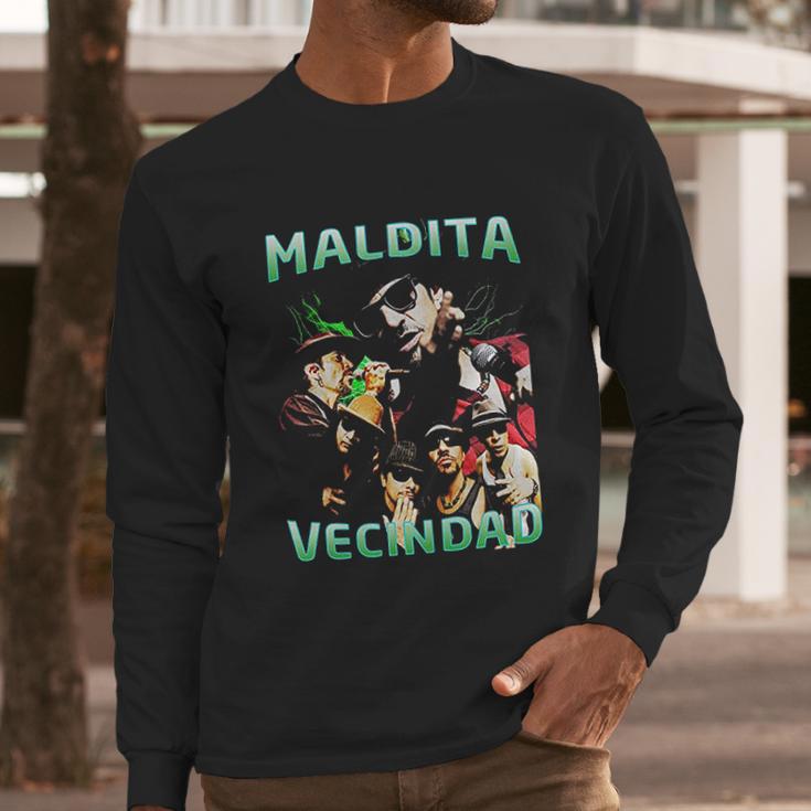 Vintage Style Maldita Vecindad Men Long Sleeve Tshirt