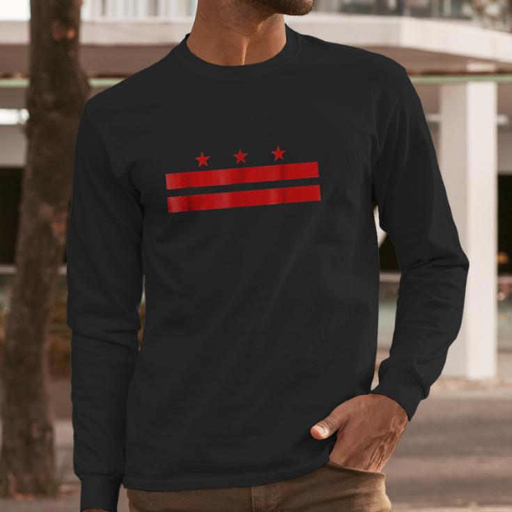 Washington Dc District Of Columbia Flag Men Long Sleeve Tshirt