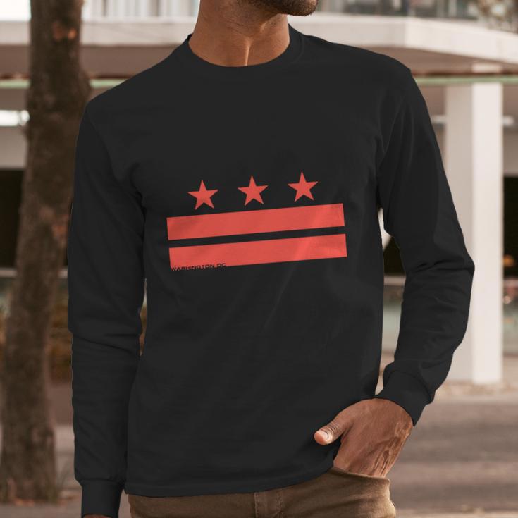 Washington Dc Flag Men Long Sleeve Tshirt