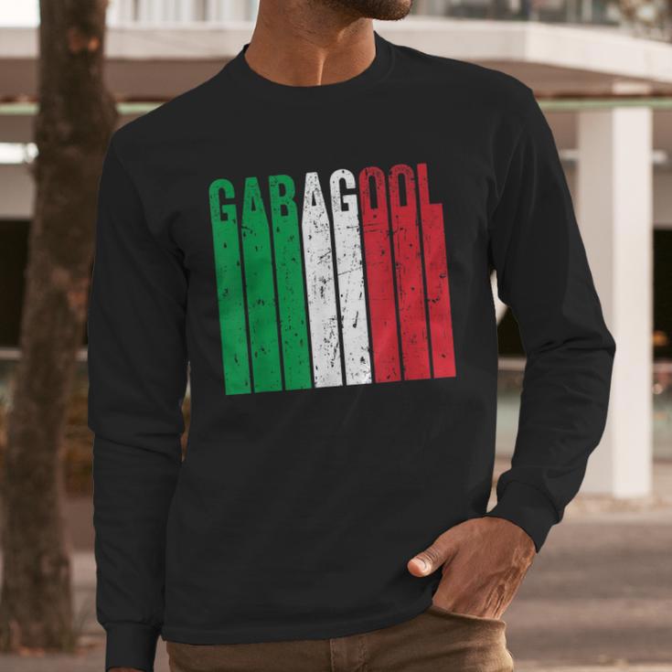 I Will Have The Gabagool Italy Flag Retro Vintage Men Long Sleeve Tshirt