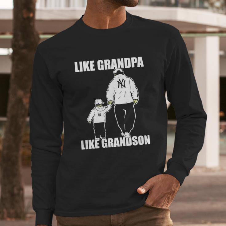 Yankees Like Grandpa Like Grandson Tshirt Men Long Sleeve Tshirt