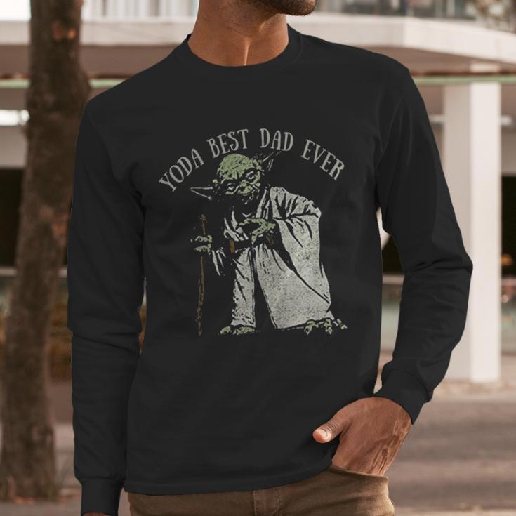 Yoda Best Dad Ever Funny Shirt Men Long Sleeve Tshirt