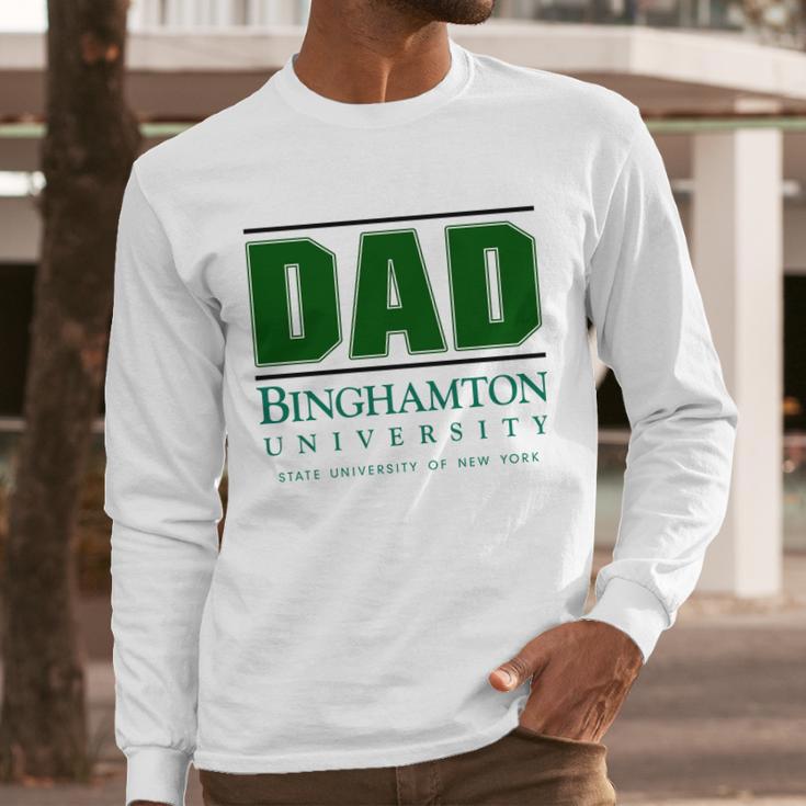 Binghamton University State University Of New York Proud Dad Parents Day Men Long Sleeve Tshirt