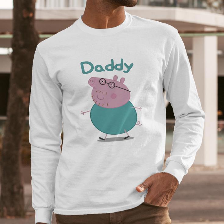 Daddy Pig Fathers Day Funny Men Long Sleeve Tshirt