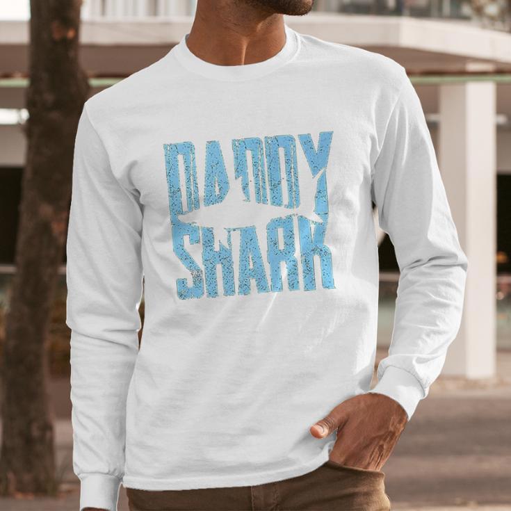 Daddy Shark Gift From Son Men Long Sleeve Tshirt