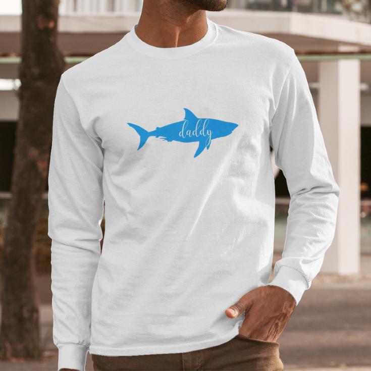 Mens Daddy Shark Short Sleeve Top Men Long Sleeve Tshirt