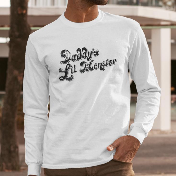 Daddys Lil Monster Gift Dad Birthday Gifts Men Long Sleeve Tshirt