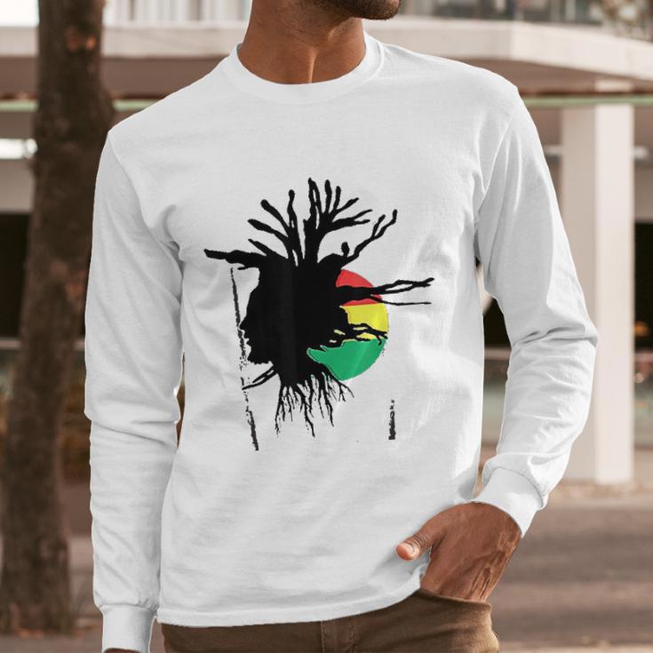 Dreads Ethiopian Flag Men Long Sleeve Tshirt