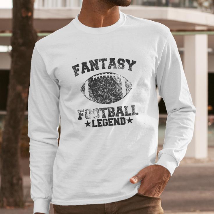 Fantasy Football Legend Funny Season Novelty Graphic Dad Gameday Men Long Sleeve Tshirt