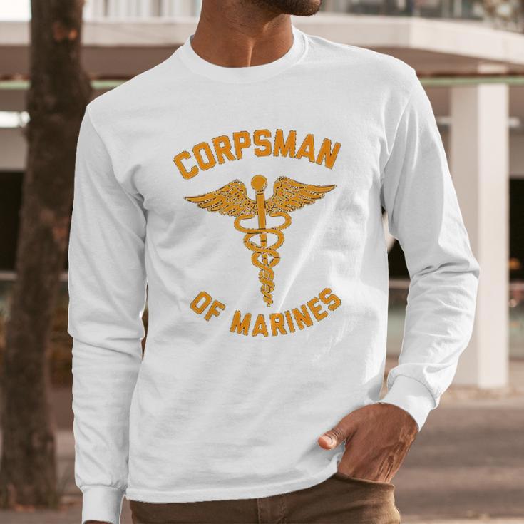 Fmf Corpsman 8404 Back Design Navy Veteran Men Long Sleeve Tshirt