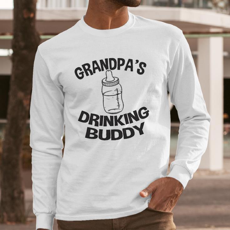 Grandpa Drinking Buddy Baby One Piece Men Long Sleeve Tshirt