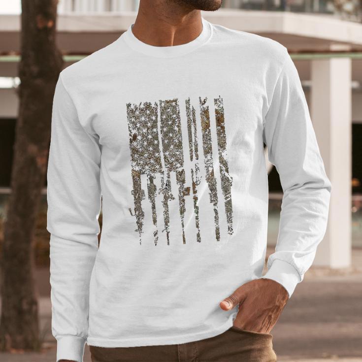 Grunt Style Realtree Edge Rifle Flag Men Long Sleeve Tshirt