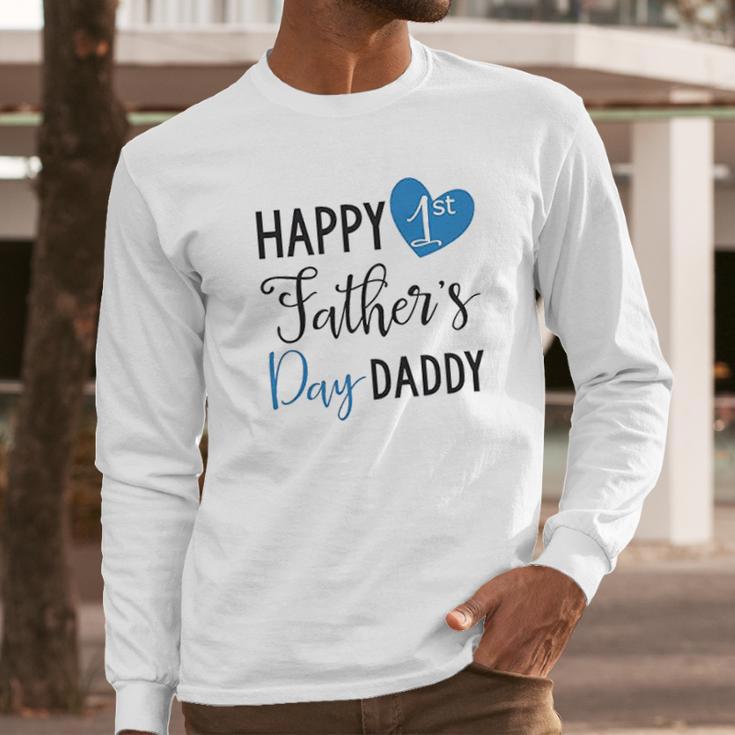 Heart Co Designs Day Baby Onesies Happy 1St Fathes Day Daddy Men Long Sleeve Tshirt