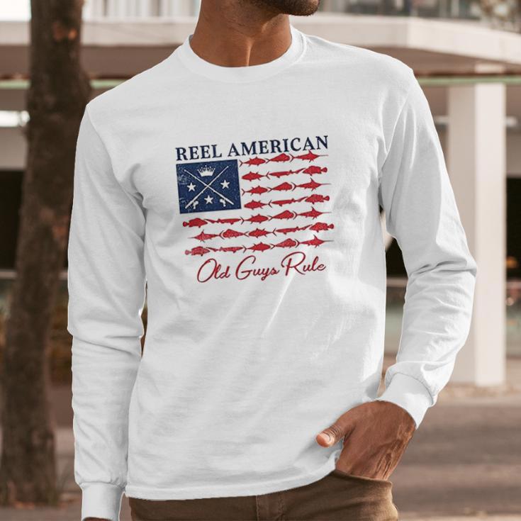 Old Guys Rule For Men Reel American Men Long Sleeve Tshirt