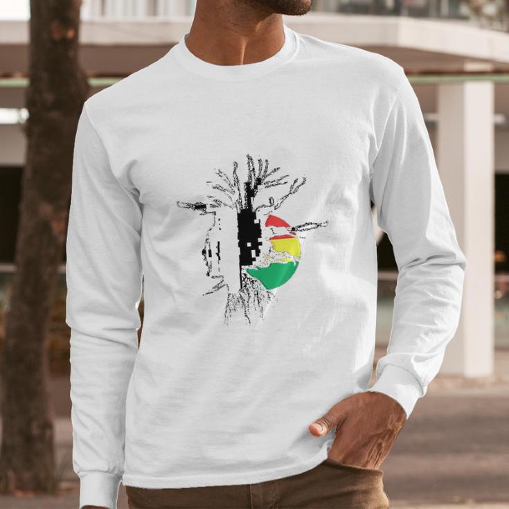 Rasta Dreads Ethiopian Flag Reggae Roots Clothing Men Long Sleeve Tshirt